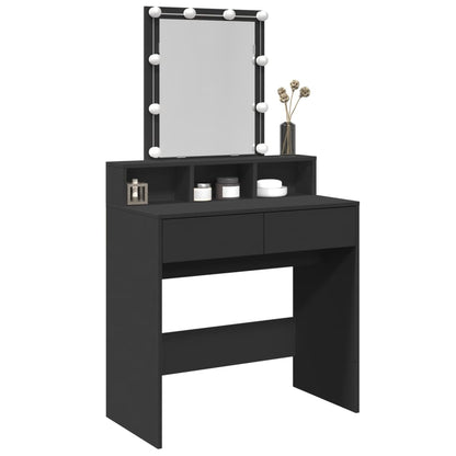 Toeletta con LED Nera 80x41x144,5 cm