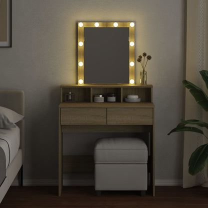 Toeletta con LED Rovere Sonoma 80x41x144,5 cm