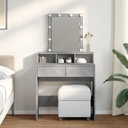 Toeletta con LED Grigio Cemento 80x41x144,5 cm
