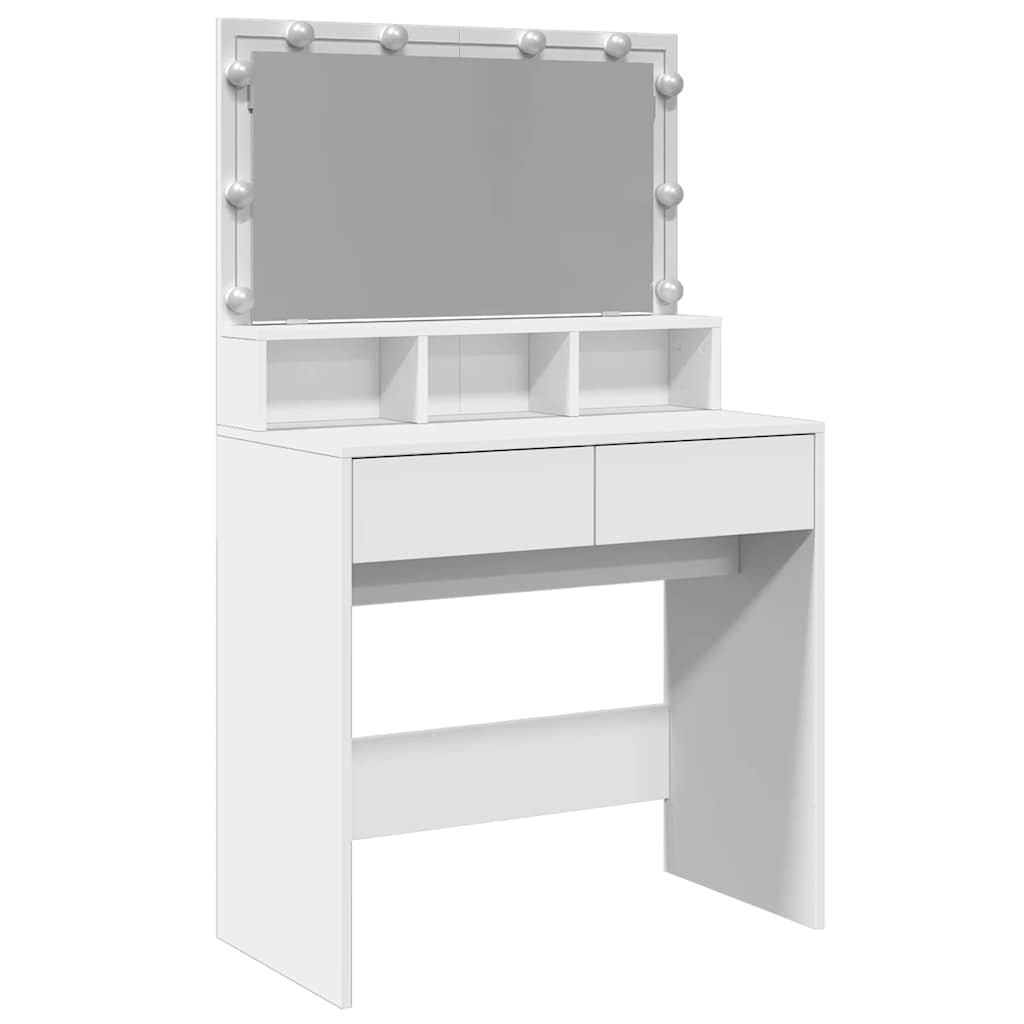 Toeletta con LED Bianca 80x41x134,5 cm