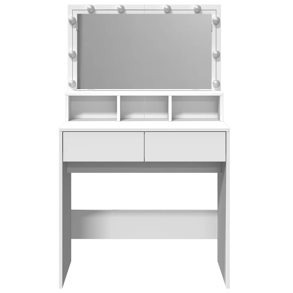 Toeletta con LED Bianca 80x41x134,5 cm