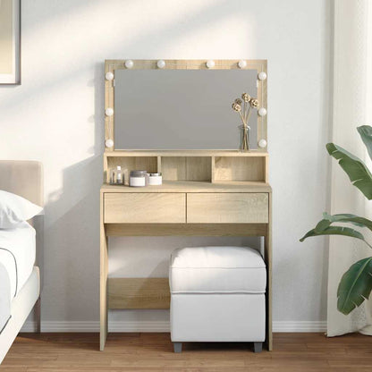 Toeletta con LED Rovere Sonoma 80x41x134,5 cm