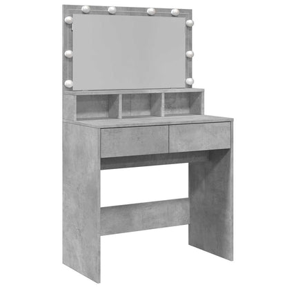 Toeletta con LED Grigio Cemento 80x41x134,5 cm