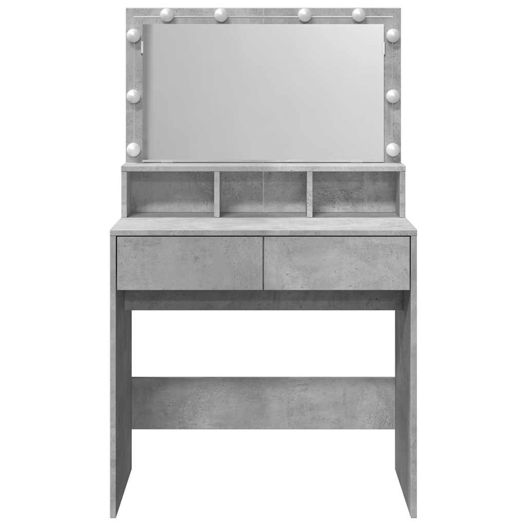 Toeletta con LED Grigio Cemento 80x41x134,5 cm