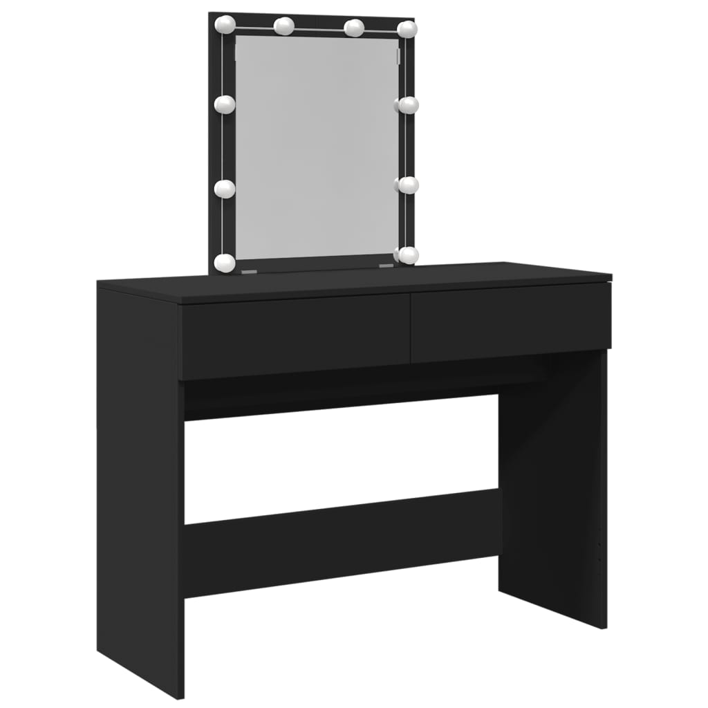 Toeletta con LED Nero 100x40x130 cm