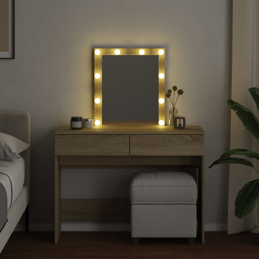 Toeletta con LED Rovere Sonoma 100x40x130 cm