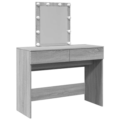 Toeletta con LED Grigio Sonoma 100x40x130 cm