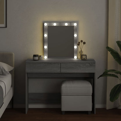Toeletta con LED Grigio Sonoma 100x40x130 cm