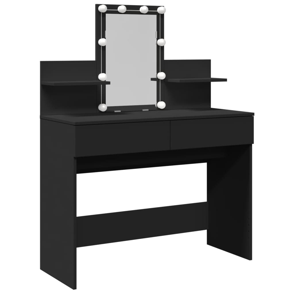 Toeletta con LED Nero 100x40x130 cm
