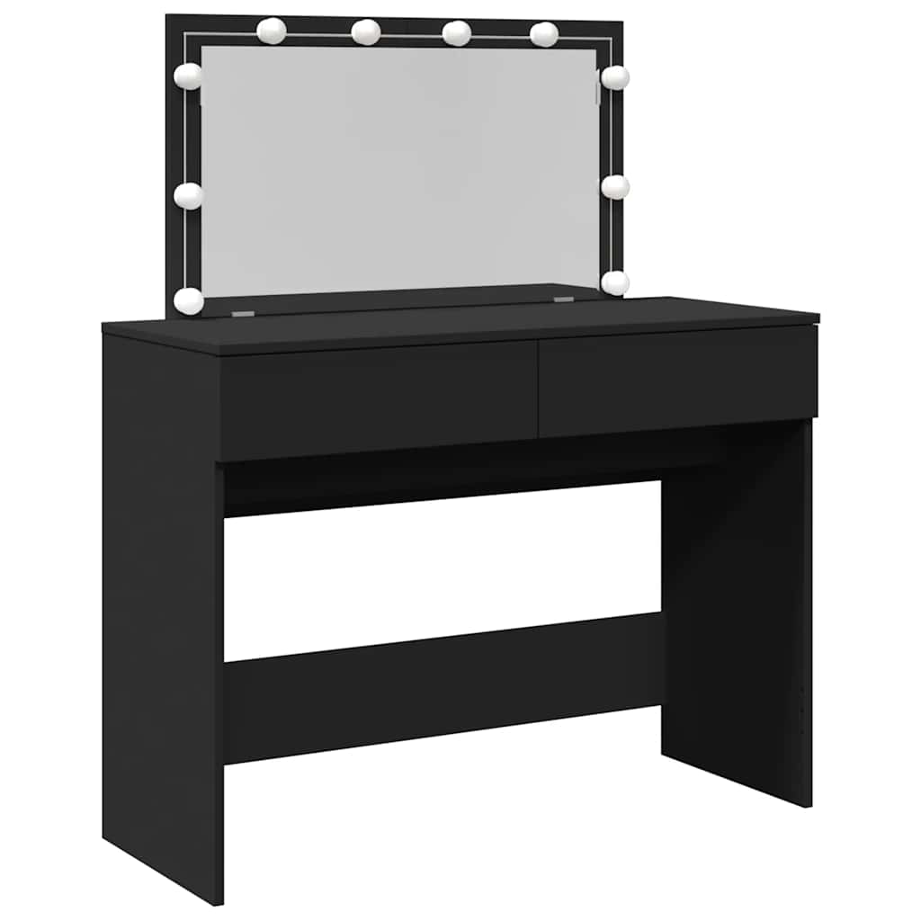 Toeletta con LED Nero 100x40x120 cm