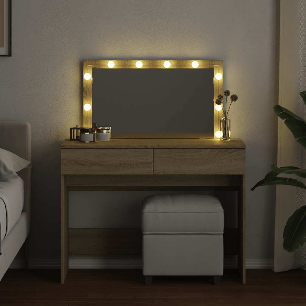 Toeletta con LED Rovere Sonoma 100x40x120 cm