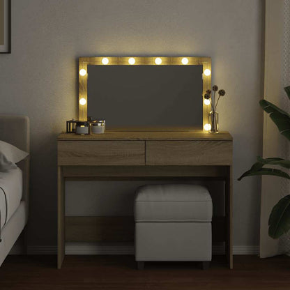 Toeletta con LED Rovere Sonoma 100x40x120 cm
