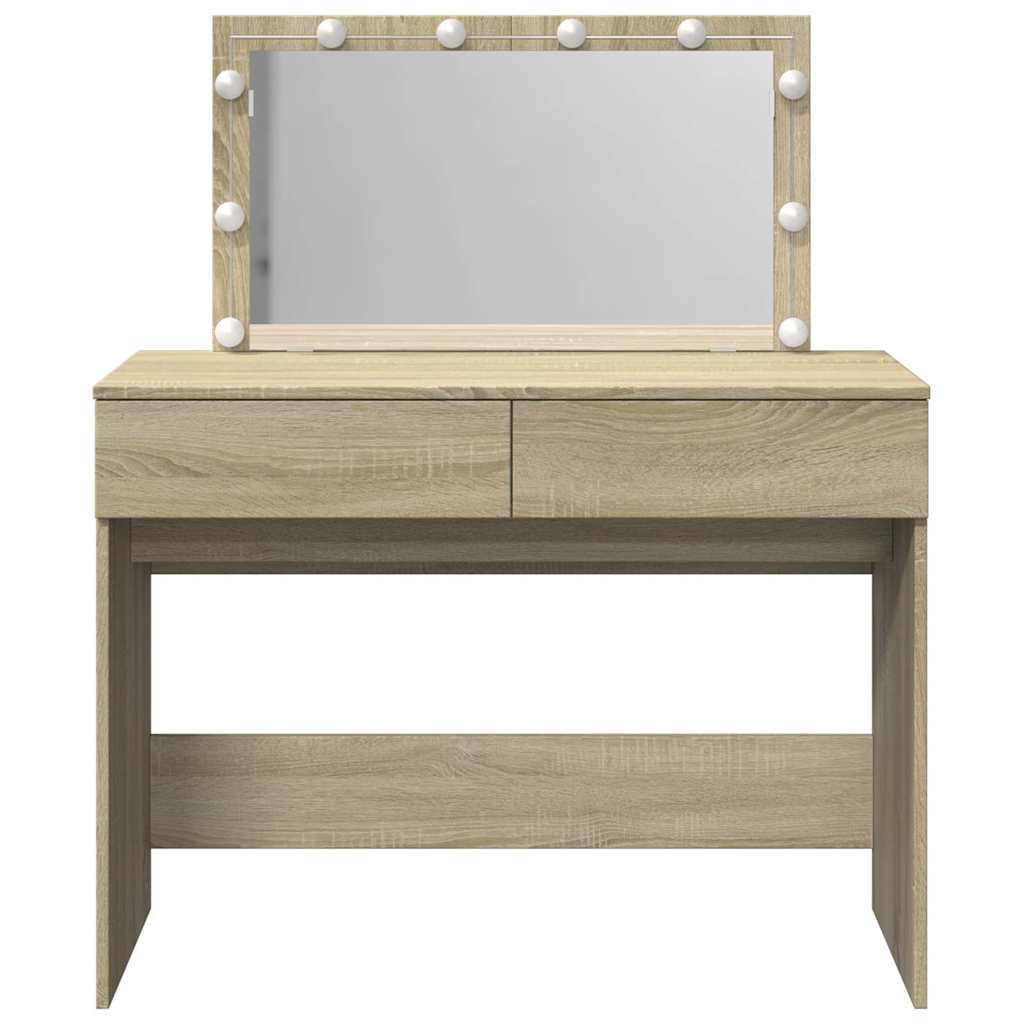 Toeletta con LED Rovere Sonoma 100x40x120 cm