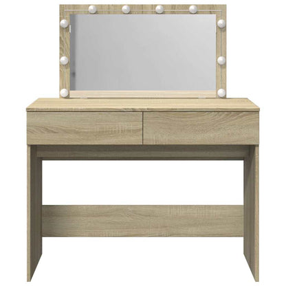 Toeletta con LED Rovere Sonoma 100x40x120 cm