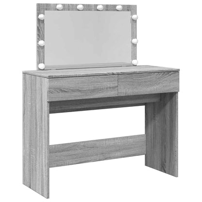 Toeletta con LED Grigio Sonoma 100x40x120 cm