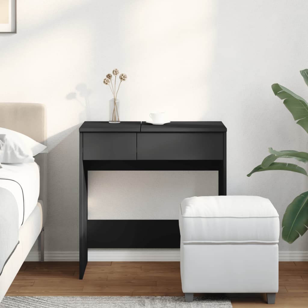 Toeletta con Specchio Nero 73x46,5x120 cm