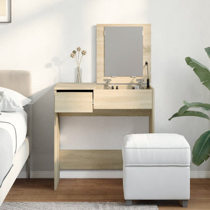 Toeletta con Specchio Rovere Sonoma 73x46,5x120 cm
