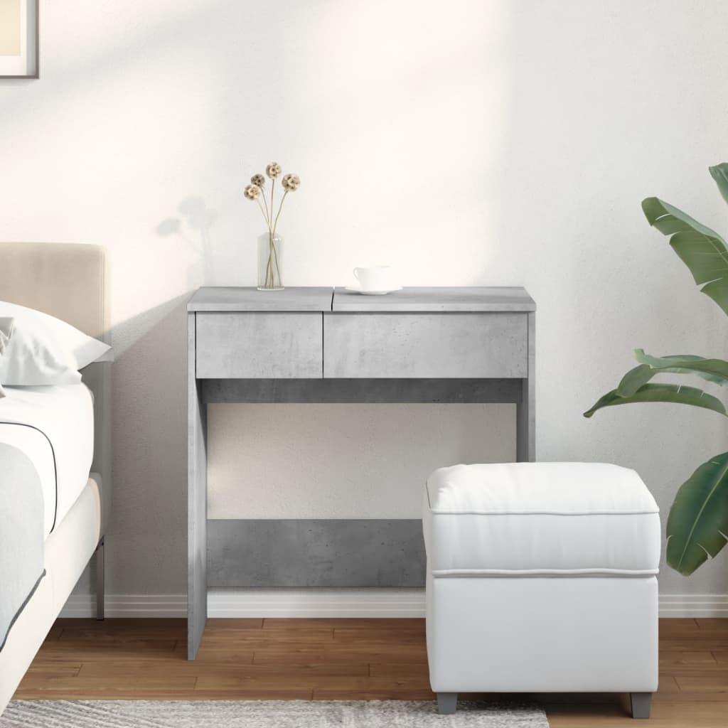 Toeletta con Specchio Grigio Cemento 73x46,5x120 cm