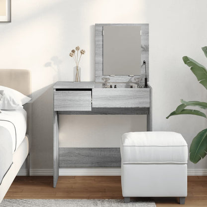 Toeletta con Specchio Grigio Sonoma 73x46,5x120 cm