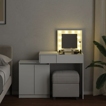 Toeletta con LED Bianca 115x37x110,5 cm