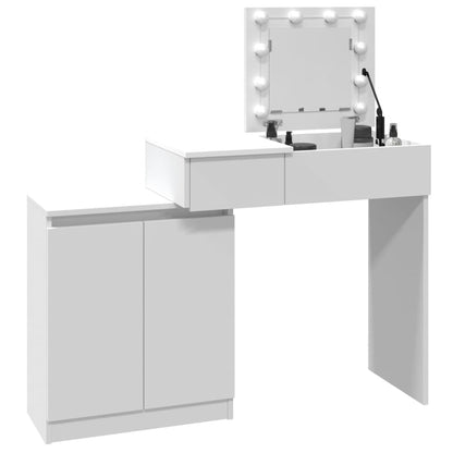 Toeletta con LED Bianca 115x37x110,5 cm