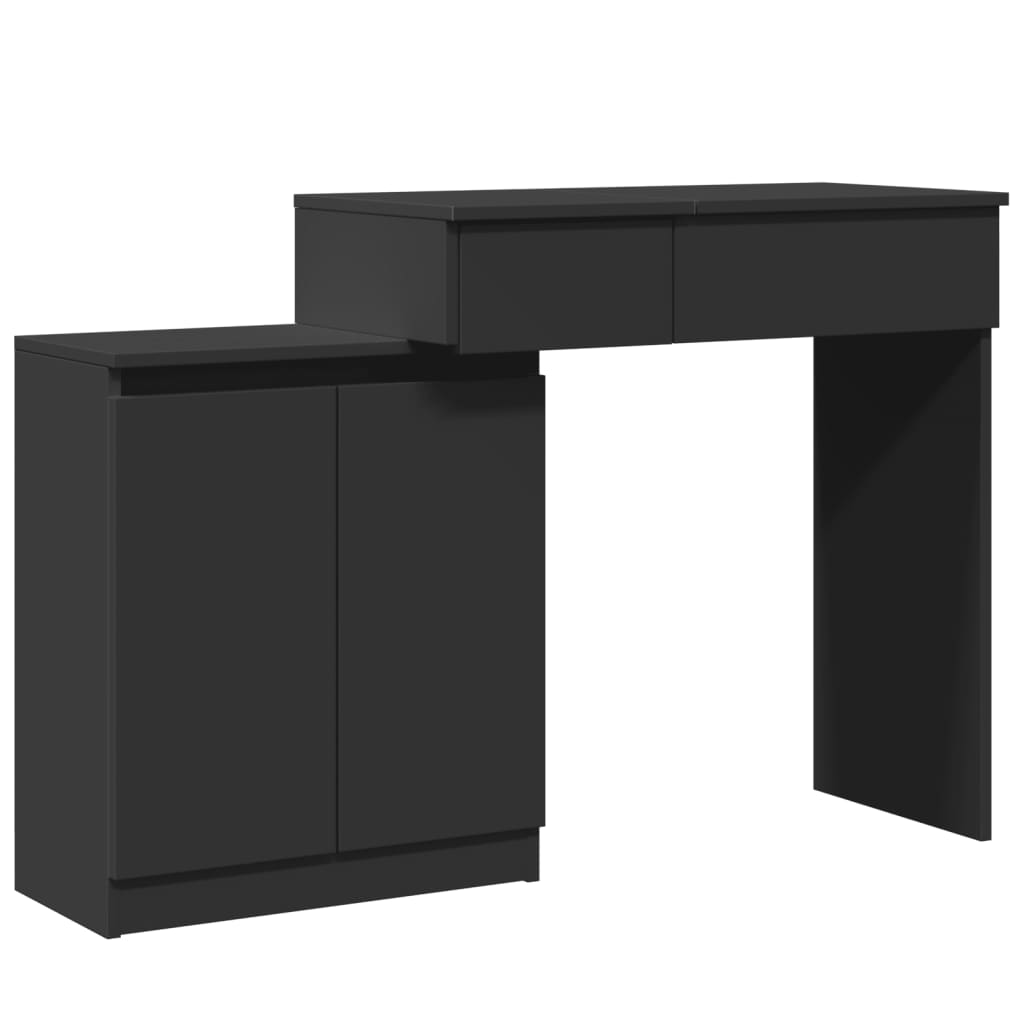 Toeletta con LED Nera 115x37x110,5 cm