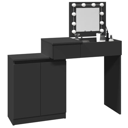 Toeletta con LED Nera 115x37x110,5 cm