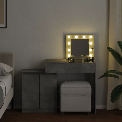 Toeletta con LED Grigio Cemento 115x37x110,5 cm
