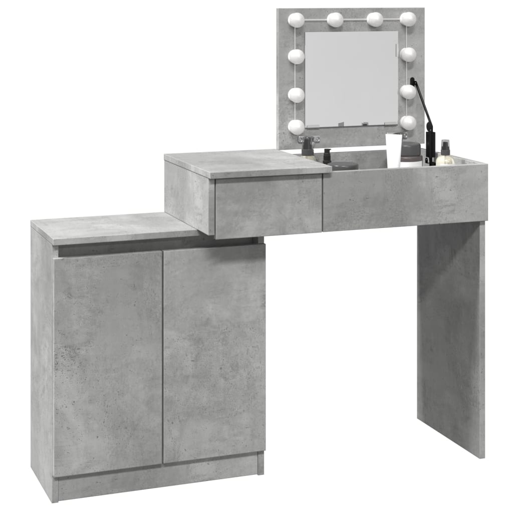 Toeletta con LED Grigio Cemento 115x37x110,5 cm