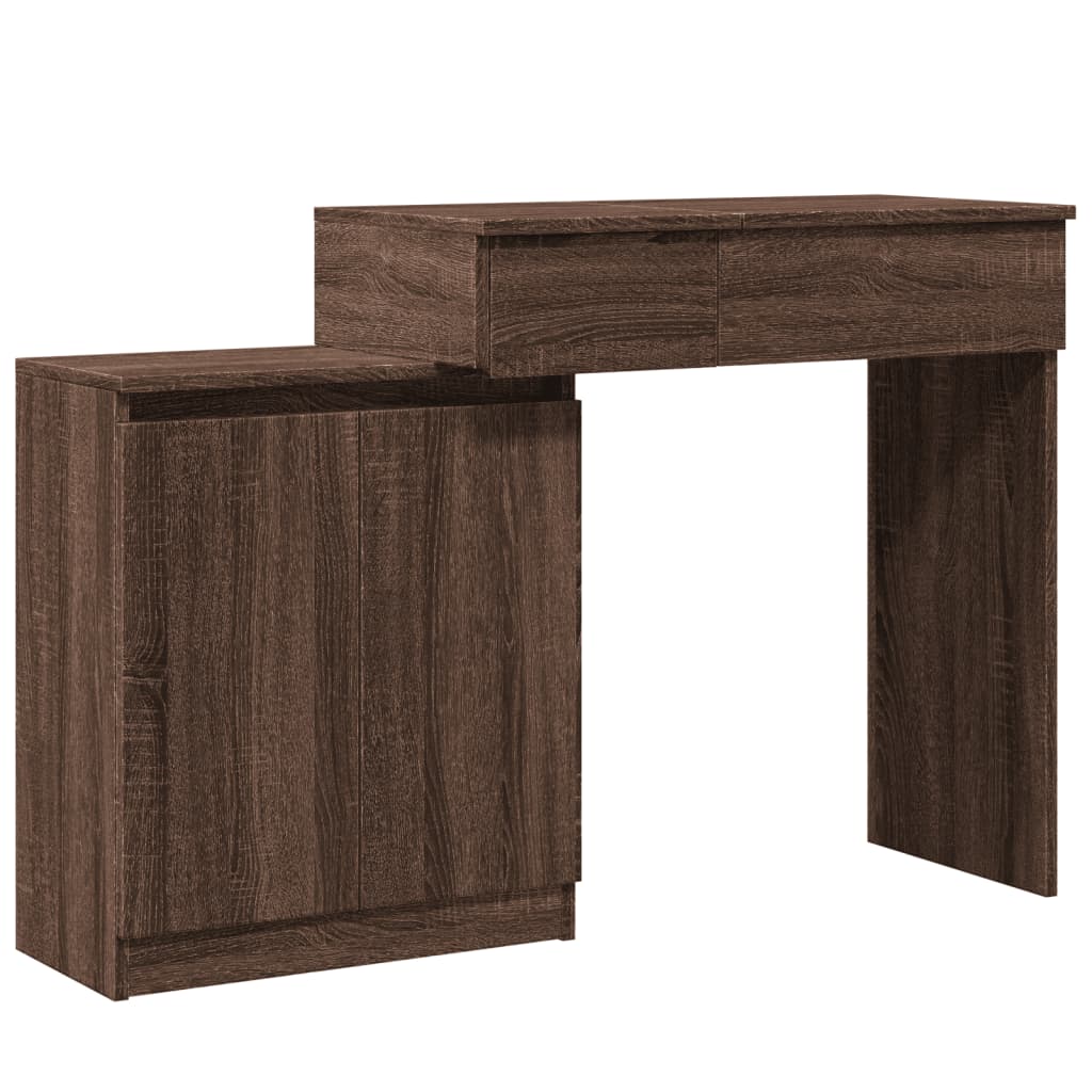 Toeletta con LED Rovere Marrone 115x37x110,5 cm