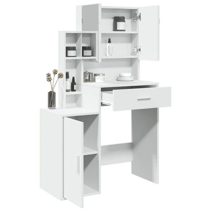 Toeletta con Armadietto Bianco 80x35x132 cm