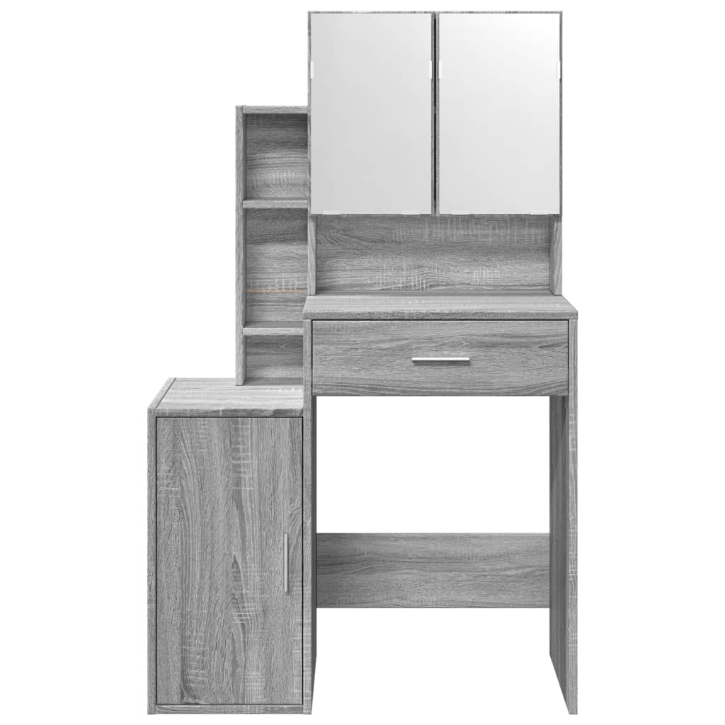 Toeletta con Armadietto Grigio Sonoma 80x35x132 cm