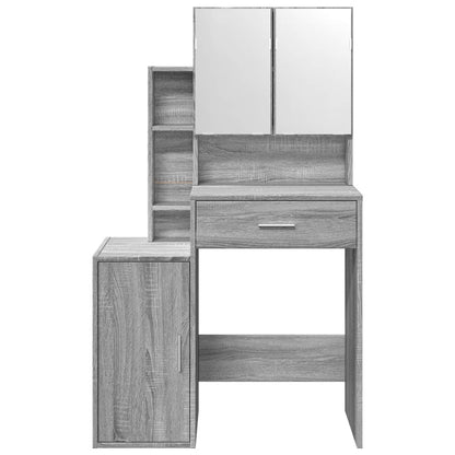 Toeletta con Armadietto Grigio Sonoma 80x35x132 cm