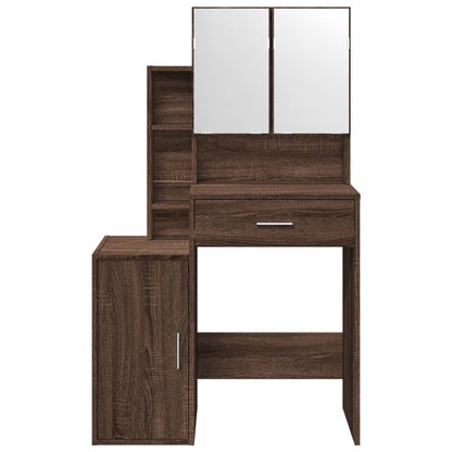 Toeletta con Armadietto Rovere Marrone 80x35x132 cm