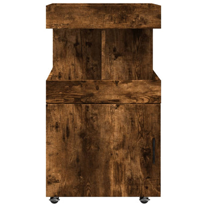 Carrello Bar Rovere Fumo 50x41x89 cm in Legno Multistrato