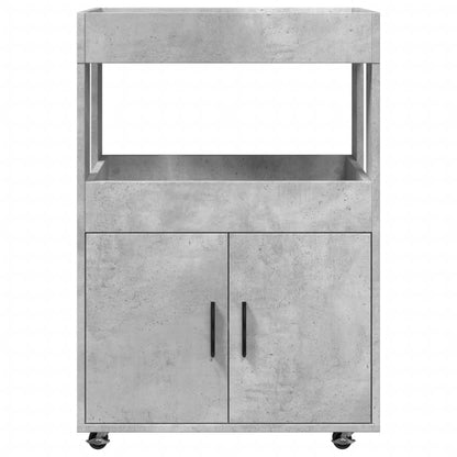Carrello Bar Grigio Cemento 60x39,5x89 cm in Legno Multistrato