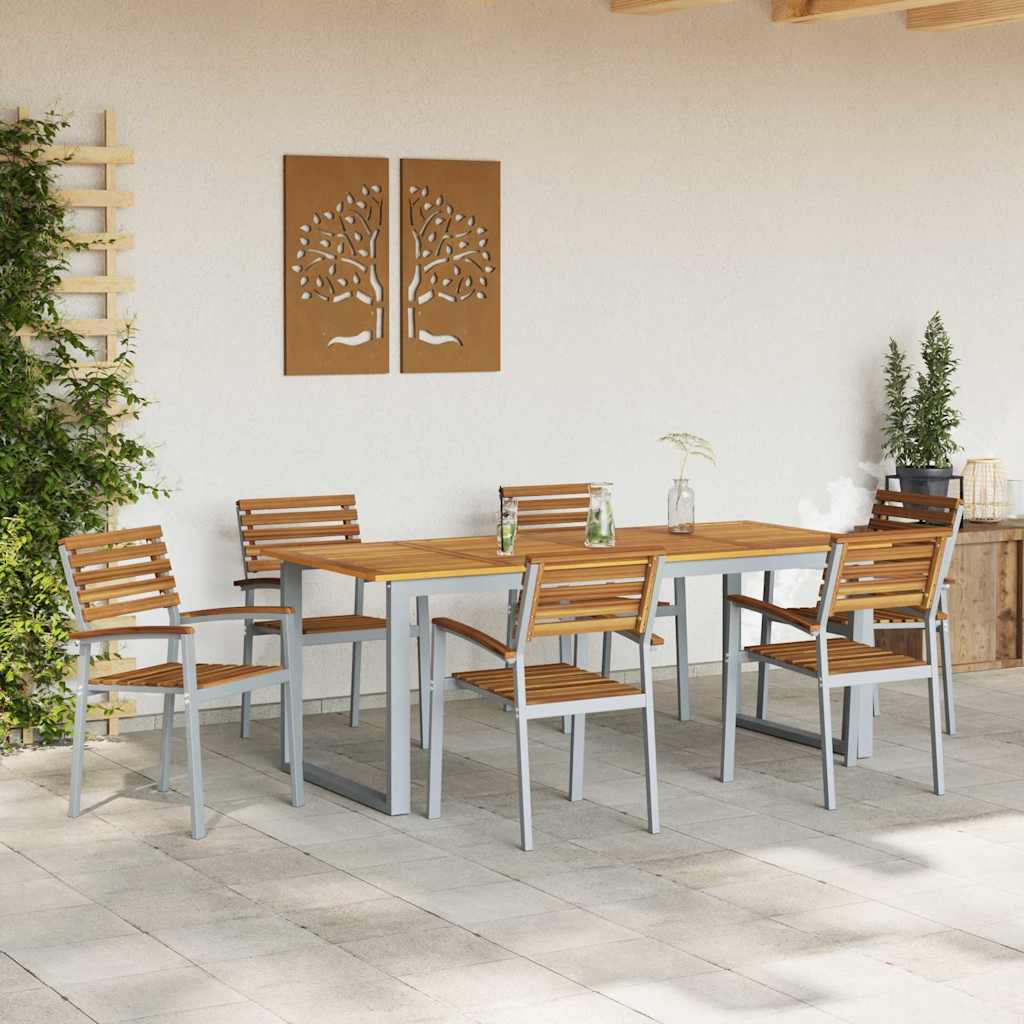 Sedia da Giardino 6 pcs Marrone 56 x 57 x 87 cm