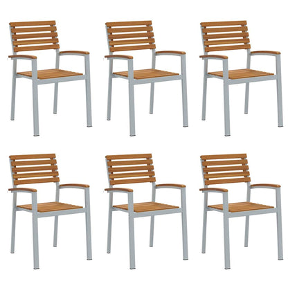 Sedia da Giardino 6 pcs Marrone 56 x 57 x 87 cm