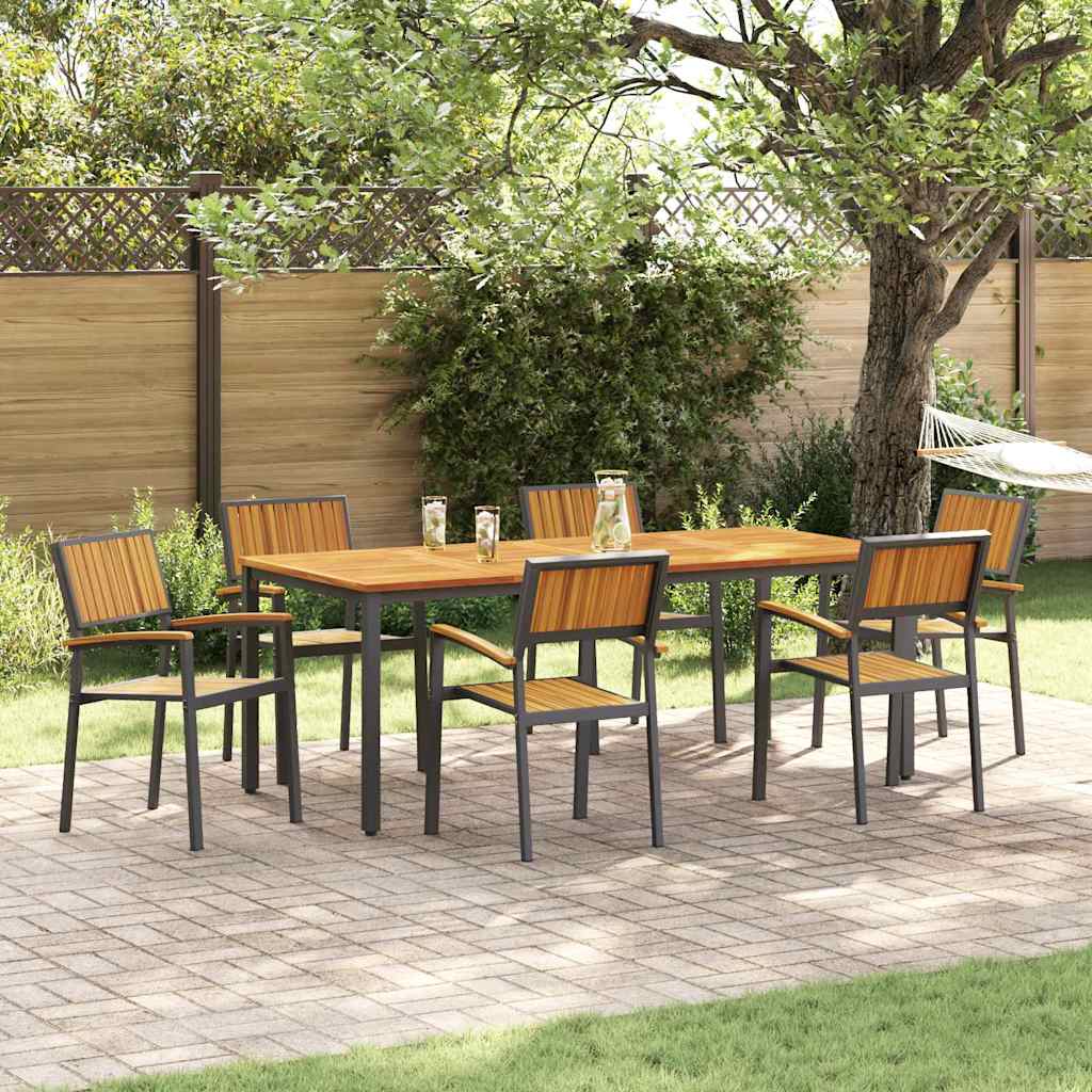 Sedia Impilabile 6 pcs Marrone 56 x 57 x 87 cm