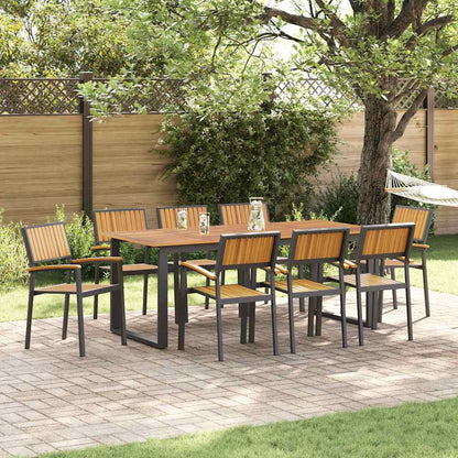 Sedia Impilabile 8 pcs Marrone 56 x 57 x 87 cm