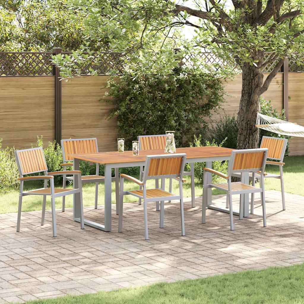 Sedia Impilabile 6 pcs Marrone 56 x 57 x 87 cm