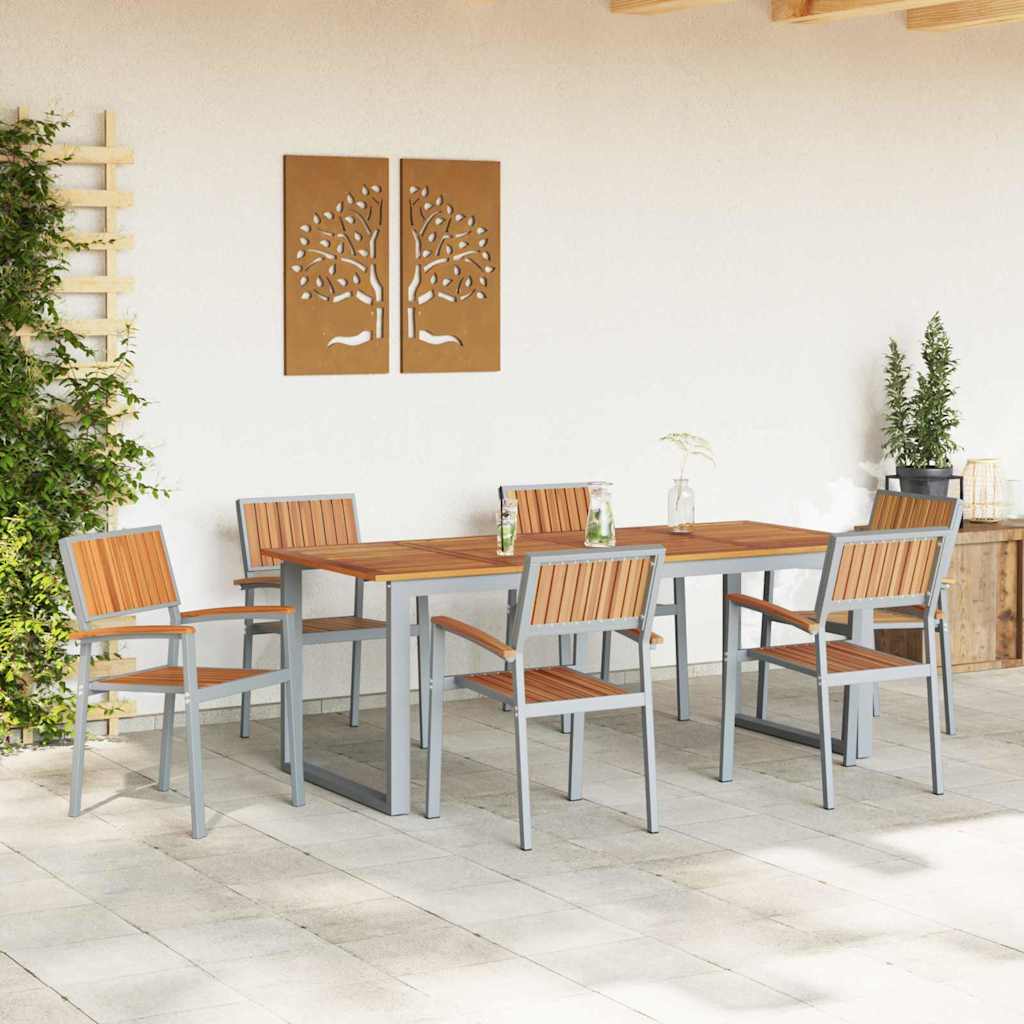 Sedia Impilabile 6 pcs Marrone 56 x 57 x 87 cm