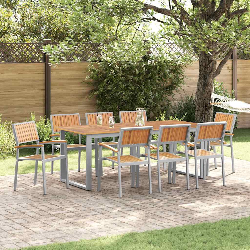 Sedia Impilabile 8 pcs Marrone 56 x 57 x 87 cm