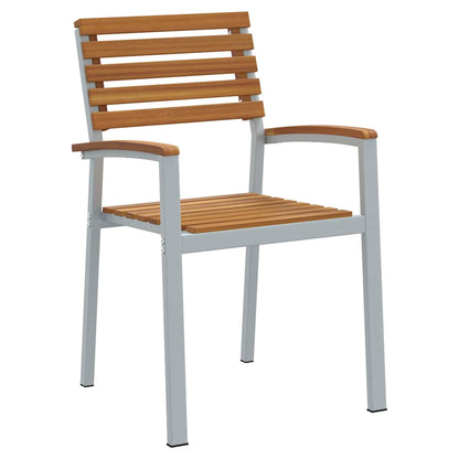 Set da Pranzo per Giardino 5 pcs Grigio