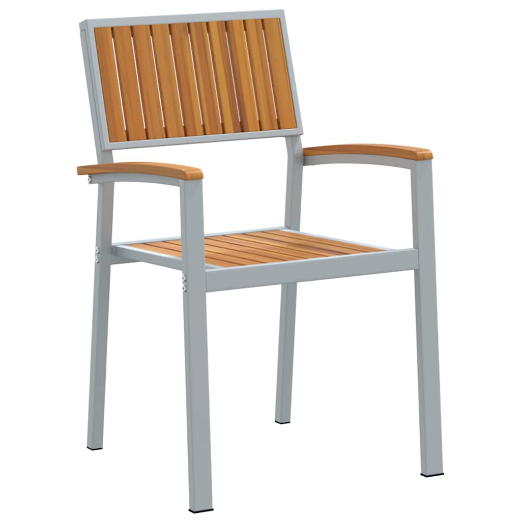 Set da Pranzo per Giardino 5 pcs Grigio