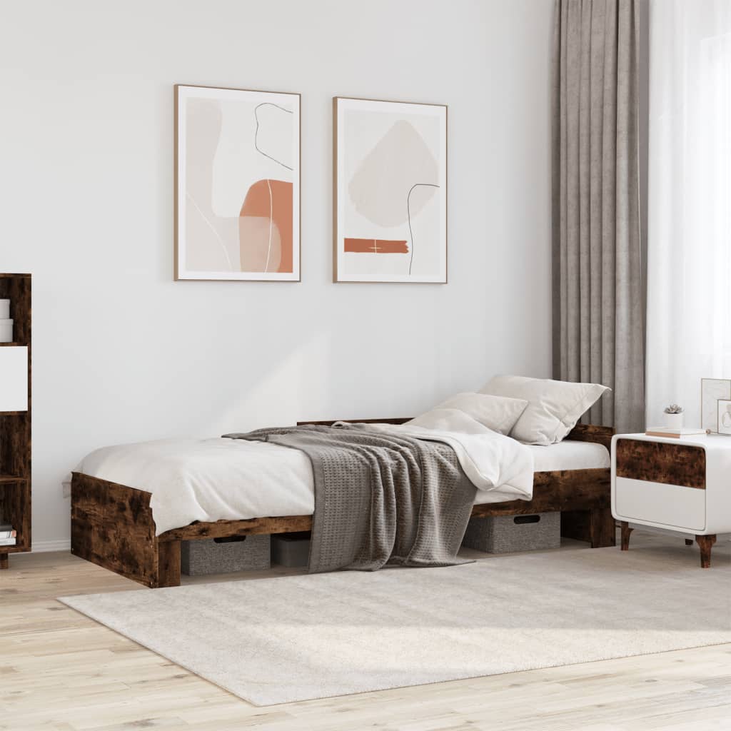 Giroletto senza Materasso Rovere Fumo 90x200 cm in Truciolato
