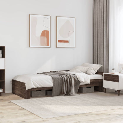Giroletto senza Materasso Rovere Marrone 90x190cm in Truciolato