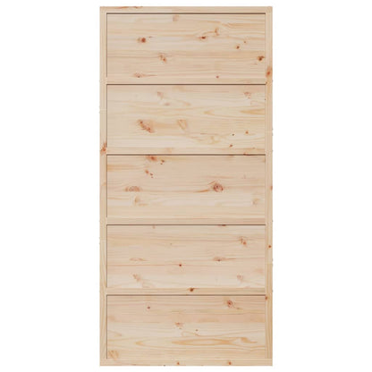 Porta per Granaio 100x208 cm in Legno Massello di Pino
