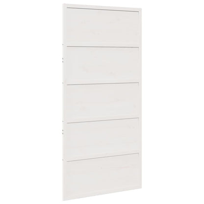 Porta del Granaio Bianca 100x208 cm in Legno Massello di Pino