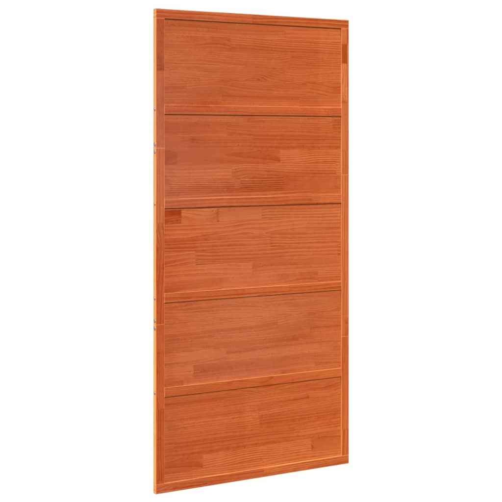Porta del Granaio Marrone 100x208 cm in Legno Massello di Pino